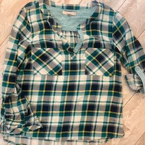 Comfy plaid blouse